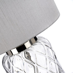 Stolní lampa Quintiesse Sola QN-SOLA-TL-S skleněná základna leštěný nikl stříbrné stínidlo E27 small 2