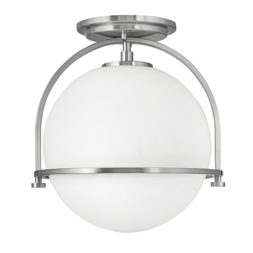 Kontrola Somerset plafond - 1 světelný zdroj - Opálové sklo - Broušený nikl Quintiesse