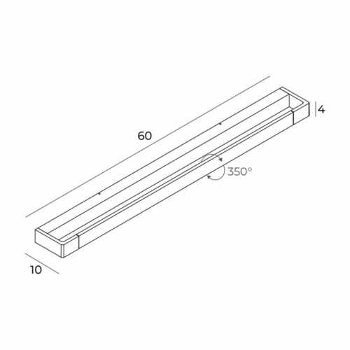 Kontrola Nástěnné svítidlo Max Light Flink W0309 LED 18W 60 cm černé IP44