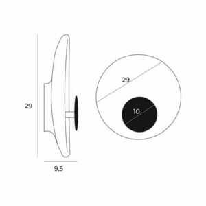 Nástěnné svítidlo Max Light Oyaka W0325 bílo-černé LED 5 W 29 cm small 2