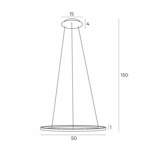 Kontrola Závěsné svítidlo Max Light Queen P0493 LED 50 cm kartáčované zlato