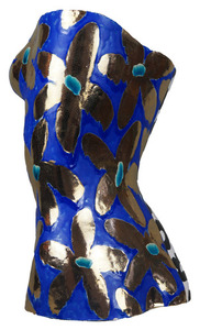 Keramická busta Las Plumas Diana modro-zlatá 43 cm small 0