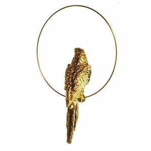 Závěsná figurka do lampy Las Plumas FIGURE M N°9 – zlatý papoušek z pryskyřice 37 cm LPFIGM09 3 Závěsná figurka do lampy Las Plumas FIGURE M N°9 – zlatý papoušek z pryskyřice 37 cm LPFIGM09 small 3