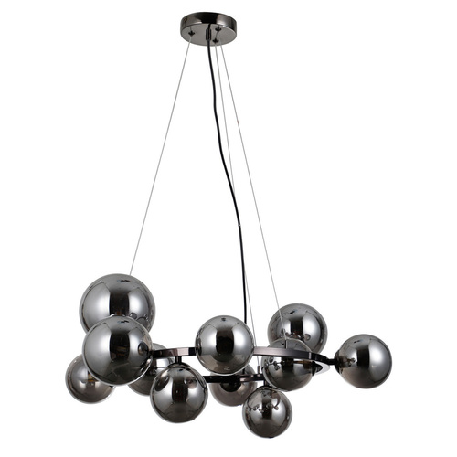 Kontrola Závěsné svítidlo Italux Canello 11x LED černé kouřové sklo PND-406007-11A-BL