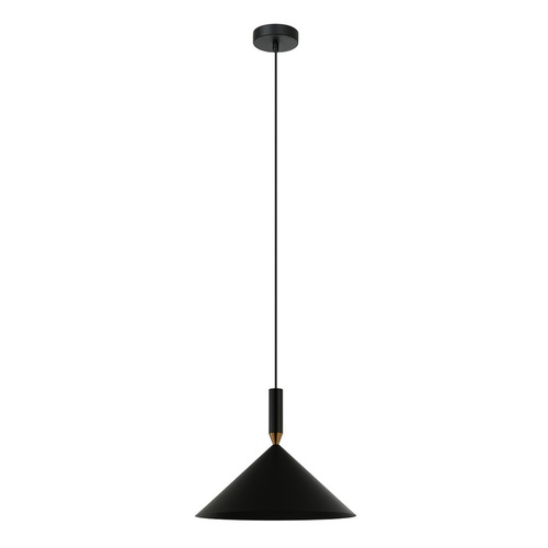 Kontrola Závěsné svítidlo Italux Drello E27 černé ocelové PND-541101-BK