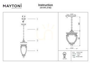 Venkovní závěsné svítidlo FLEUR antická bronz IP44 Maytoni O414PL-01BZ small 2