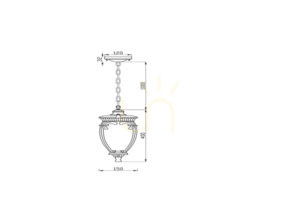 Venkovní závěsné svítidlo FLEUR antická bronz IP44 Maytoni O414PL-01BZ small 3