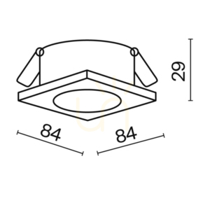 Vestavné svítidlo STARK GU10 max 10 W IP65 8,4x8,4 cm, černé, otvor 6,5 cm, Maytoni DL083-01-GU10-SQ-B small 8