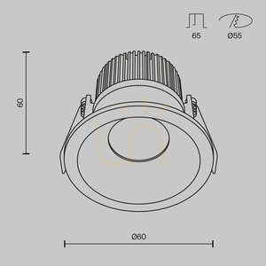 Vestavné svítidlo Maytoni ZOOM DL034-01-06W4K-B, IP65, Ø 6 cm, LED 6 W 670 lm 4000K CRI 90, černé small 7