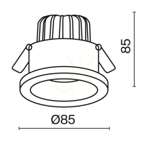 Zápustné svítidlo Maytoni ZOOM bílé LED 12W 990lm 4000K CRI90 IP65 stmívatelné ø8,5 cm DL034-L12W4K-D-W small 9