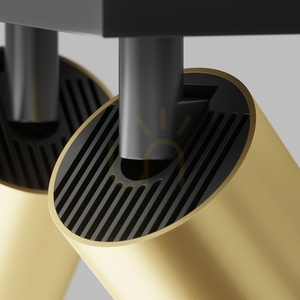Stropní svítidlo Maytoni FOCUS S C051CL-U-02BMG černo-zlaté 2 × GU10 max. 10 W small 2