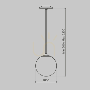 Závěsná lampa LUNA P039PL-5W3K-10INS-B Maytoni small 8