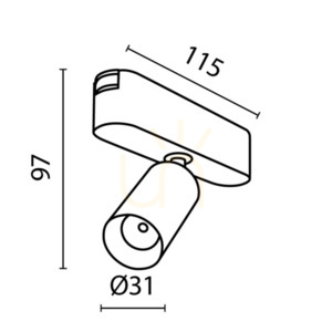 FOCUS LED reflektor na přípojnici TR103-1-5W3K-M-B Maytoni small 11