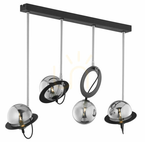 Kontrola Závěsná lampa Jupiter Planet 1896 černá/nikl 4xG9 80 cm