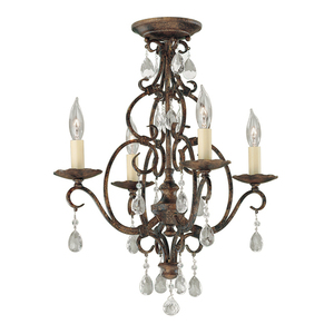 Lustr Chateau - 4 světelné zdroje - Mocha Bronze Elstead small 1