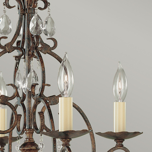 Lustr Chateau - 4 světelné zdroje - Mocha Bronze Elstead small 2