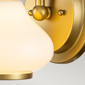 Koupelnové nástěnné svítidlo Elstead Hinkley AINSLEY broušená mosaz, opálové sklo, IP44, G9 LED 3 W small 3