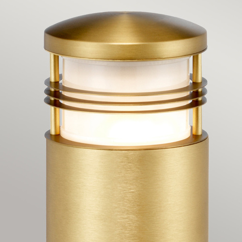 Kontrola Zahradní mini sloupek Newbrighton Kartáčovaná mosaz E27 IP55 Elstead