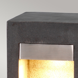 Sloupkové svítidlo Parkstone LED střední 40 cm, čedič a nerezová ocel, Elstead small 1