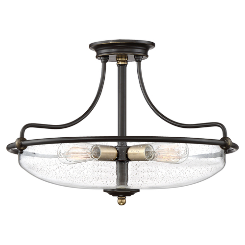 Kontrola Griffin 3 Light Semi-flush Mount Elstead