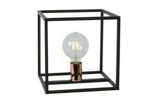 Kontrola Stolní lampa Lucide ARTHUR černá měděná kovová vintage 25 cm 08524/01/30