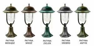 Venkovní stojací lampa SU-MA Prince černá patina 55 cm K 4011/1/O small 5