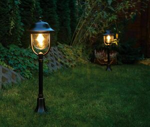 Venkovní stojací lampa SU-MA Prince E27 60W 87 cm černá patina K 5002/3/O small 4