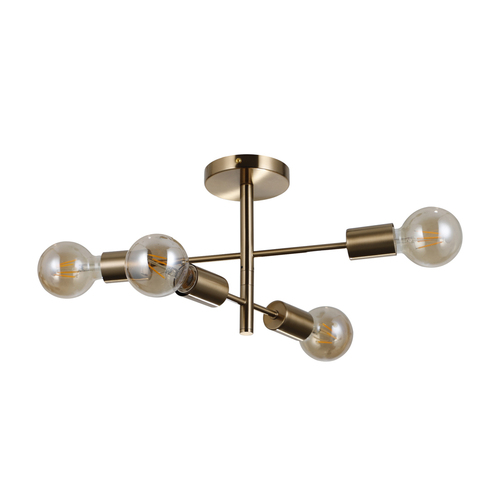 Kontrola Závěsné svítidlo Italux Piansi mosazné E27 4x40W PND-4025-4-HBR