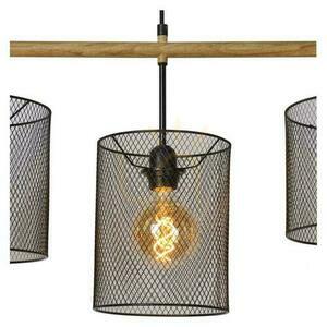 Závěsné svítidlo Lucide Baskett 4xE27 černé dřevo 107 cm small 6