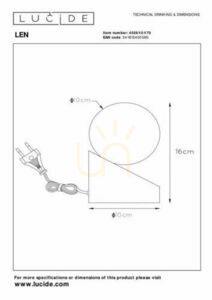 Stolní lampa Lucide LEN tmavé dřevo 1xG9 10 cm 45561/01/70 small 5
