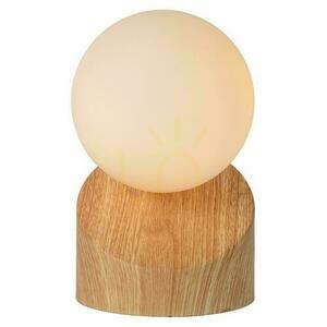 Stolní lampa Lucide LEN dřevo sklo 16 cm LED G9 45561/01/72 small 4