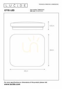 Plafon Lucide OTIS bílý LED 22W 28 cm 3000K 79198/22/61 small 5