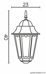 Venkovní stojací lampa SU-MA Retro Classic II K 1018 H černá patina 40 cm small 7