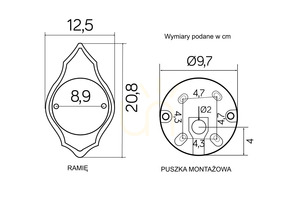 Venkovní nástěnné svítidlo SU-MA Retro Classic II černá patina K 3012/1/DH g small 5