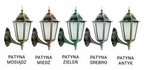 Venkovní nástěnné svítidlo SU-MA Retro Classic II černá patina K 3012/1/DH g small 6