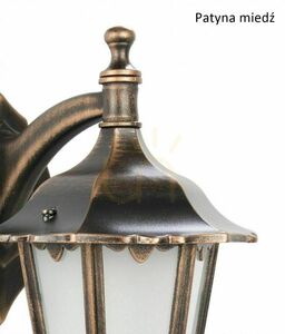 Venkovní nástěnné svítidlo SU-MA Retro Midi K 3012/1/M černá patina E27 small 5