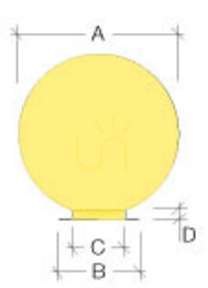 Stínidlo pro lampu LUNA BALL 30 cm - PREMIUM - UV. small 1
