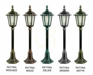 Venkovní stojací lampa SU-MA Retro Midi K 5002/3/M černá patina 76 cm small 4