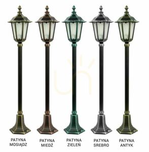 Venkovní stojací lampa SU-MA Retro Midi K 5002/2/M černá patina 106 cm small 4