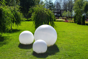 Zahradní koule Lunares Luna Ball 60 cm bílý lesk E27 LED IP44 LB60B small 5