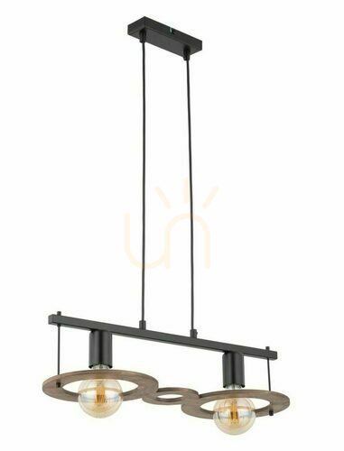 Kontrola Závěsné svítidlo Sigma Coffee 2 černé E27 2x15W 32484