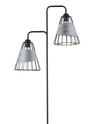 Kontrola Stojací lampa Sigma DENI černá/šedá/stříbrná E27 2x60W SKU 50347