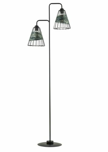 Kontrola Stojací lampa Sigma Deni černá/grafitová/zlatá, E27, 2x světlo, 170 cm, 50348