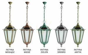 Venkovní závěsné světlo SU-MA Retro Maxi černá patina K 1018/1/BD small 4