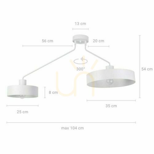 Kontrola Stropní svítidlo Sigma Jumbo 2 bílé E27 15W 31532