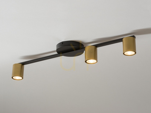 Kontrola Stropní svítidlo Sigma Sky 3 GU10 černá/zlatá 3x10W SKU 33435