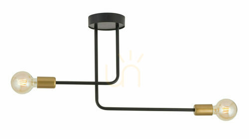 Kontrola Stropní svítidlo Sigma Gino 2 černá/zlatá 60W E27 32378