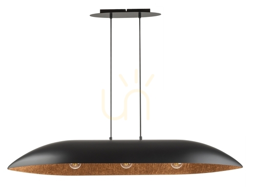 Kontrola Závěsné svítidlo Sigma Gondola L černá/měděná 40634
