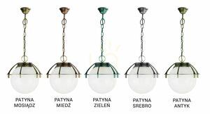 Venkovní závěsné světlo SU-MA Kula 200 černá patina K 1018/1/KPO small 4