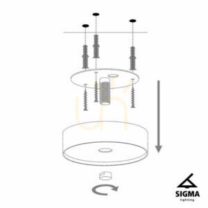 Závěsné svítidlo Sigma ONYX 6 černá zlatá 31920 small 2